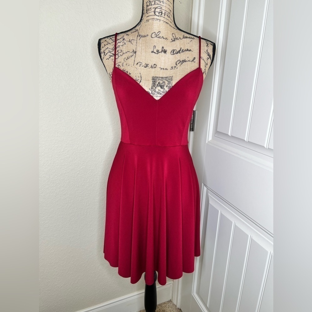 Kimchi Blue Red Strappy Open Back Dress